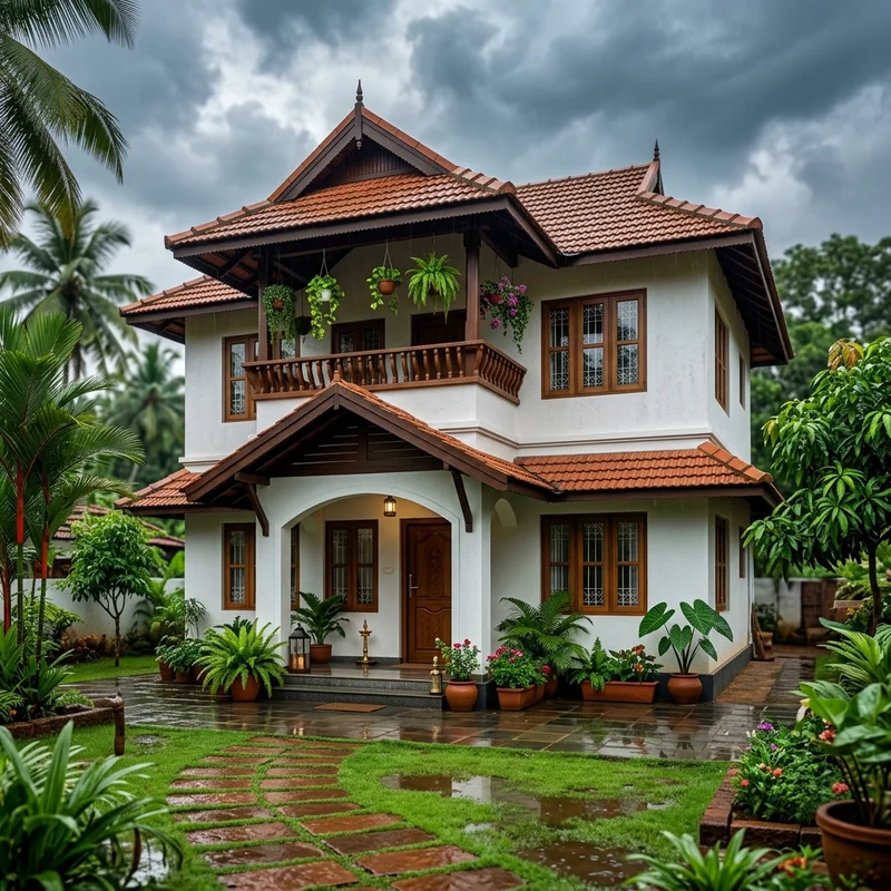 Maple Court Residence — a home built by Homeland Civil Tech in Sasthamangalam, Trivandrum